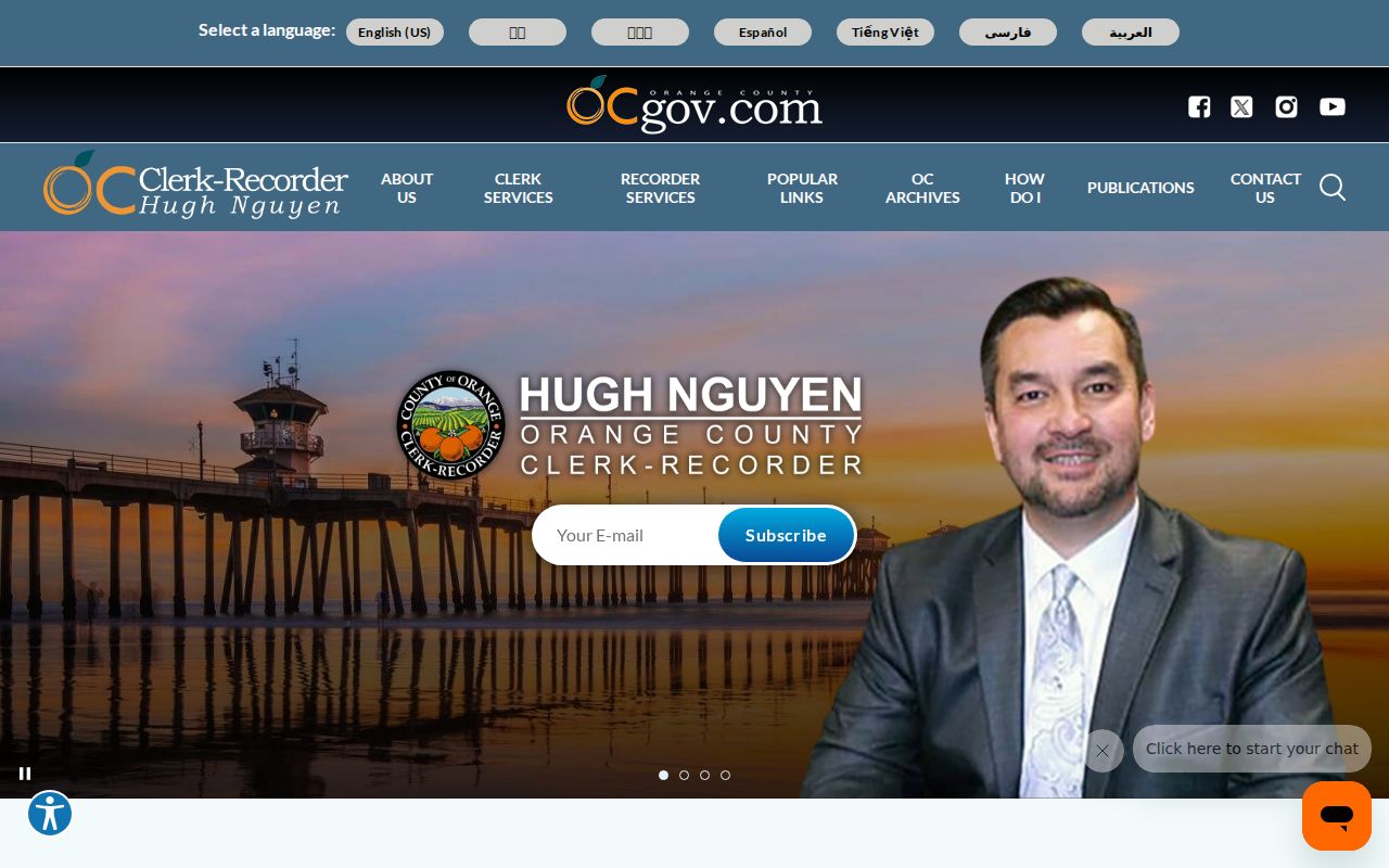 Aliso Viejo residents directory reference to the Orange County Clerk-Recorder