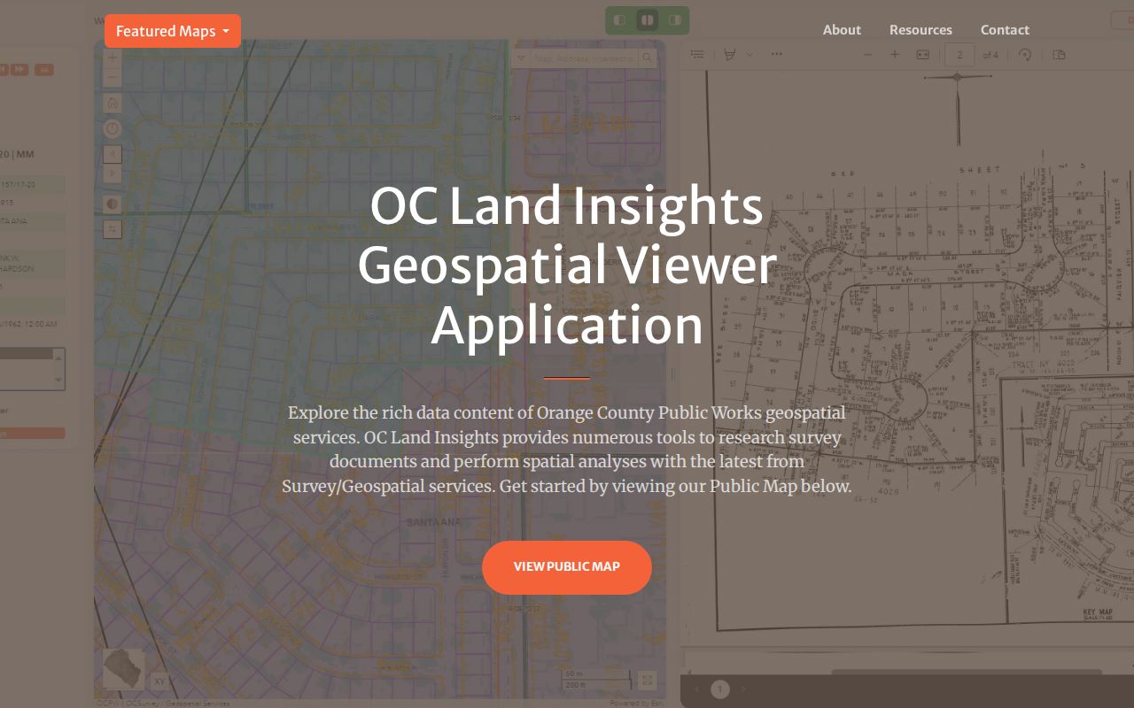 Aliso Viejo street directory OC Public Works parcel GIS viewer